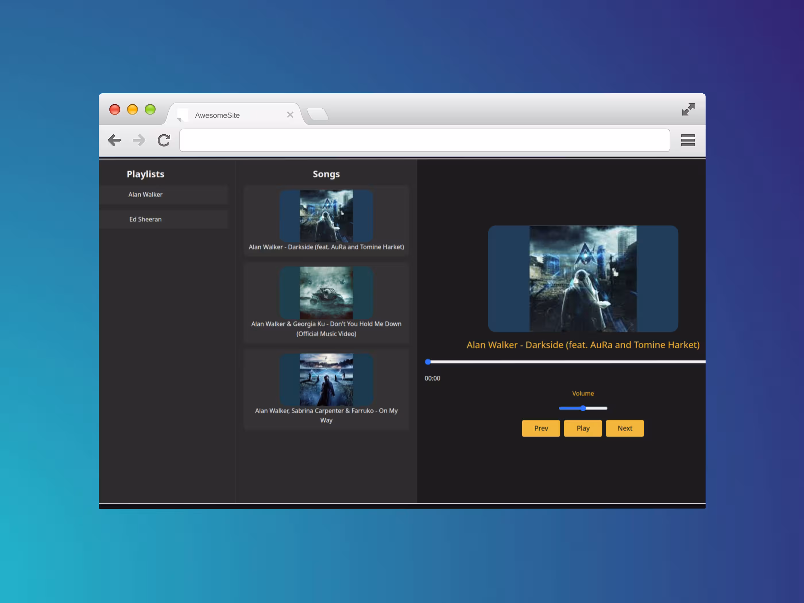 Web Music Player